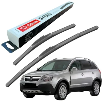 Image of Silbak Windscreen Wipers, fits for VAUXHALL ANTARA (05/2006 12/2017) Front Wiper Blades, 600mm/400mm