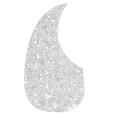 Image of Musiclily Left Handed Oversize Teardrop Acoustic Guitar Self adhesive Pickguard for Martin D28 Style guitar, White Pearl