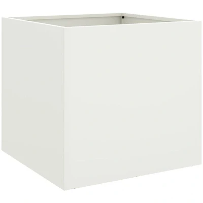 Image of vidaXL Planter White 42x40x39 cm Steel