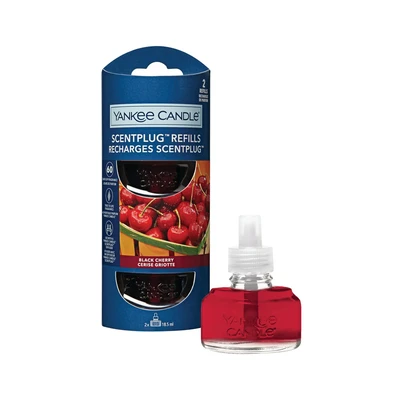 Image of Yankee Candle ScentPlug Fragrance Refills , Black Cherry Plug in Air Freshener Oil Up to 60 Days of 2 Count
