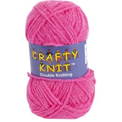Image of DK Acrylic Crafty Knit Sewing &amp; Crochet Craft Wool Yarn Multi Coloured 25g Balls (Cerise)