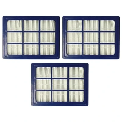 Image of vhbw Filter Set 3x Filters compatible with Nilfisk VP300 HEPA, eco, EU1, EU2 Vacuum Cleaner HEPA Filter, Allergy