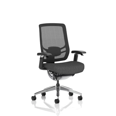 Image of Ergo Click Black Fabric Seat Mesh Back