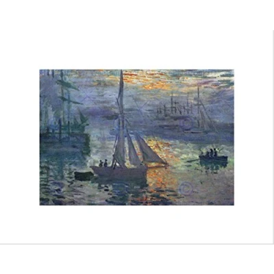 Image of Wee Blue Coo Claude Monet Sunrise At Sea Old Master Picture Wall Art Print