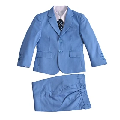 Image of Cinda 5 Piece Light Blue Boy Suits Boys Wedding Suit Page Party Prom 7 8 Years
