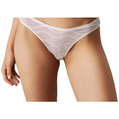 Image of Calvin Klein Underwear Sheer 3 PACK Thong, Women&#039;s, Size: XS, Black plum/ivory/lilac sugar