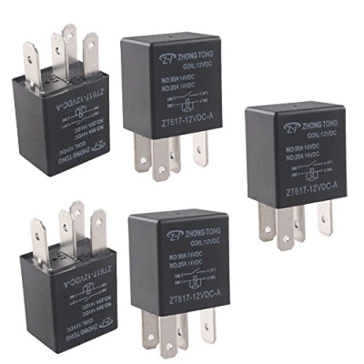 Image of Mintice 5 X 30A 12V 4Pin Car Vehicle Auto Relay Kit For Electric Fan Fuel Pump Heavy Duty SPST