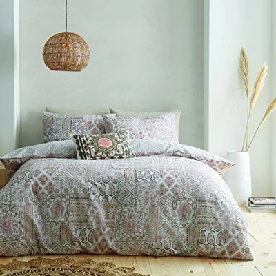 Image of Pineapple Elephant Iniko Cotton Double Duvet Set Natural