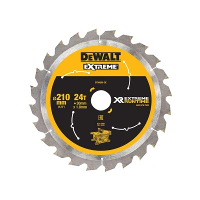 Image of Dewalt DT99565 QZ Hojas para Sierra Circular Estacionaria XR Extreme RUNTIME 210mm x 30mm 24D, Black/Yellow