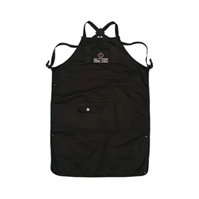 Image of Muc Off Workshop Apron Adjustable Length Black with Pockets Aprons for Men and Women Work, Cleaning, BBQ, Kitchen