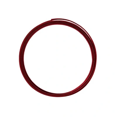 Image of Vaessen Creative Aluminium wire embossed flat 5x1mm 5m red,