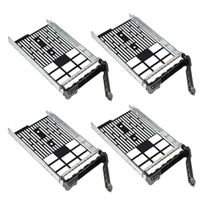 Image of Heretom 4 Pack 3.5INCH SAS SATA F238F 0F238F Hard Drive Caddy Tray Sled For Dell Poweredge R730 R720 R710 T710 R630 T620 R610 T610 R520 R420 R410 R320 R310 MD1400 MD3400 MD3600