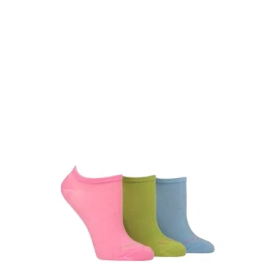 Image of Women&#039;s 3 Pair SOCKSHOP Patterned, Striped, Plain, Ribbed and Mesh Bamboo Trainer Socks Ocean View 4 8