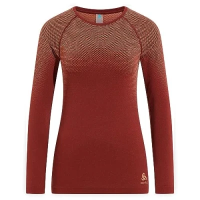 Image of Odlo Women Functional Underwear Long Sleeve Shirt PERFORMANCE LIGHT, spiced apple, M