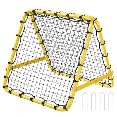 Image of VEVOR Soccer Rebounder Rebound Net, 40&quot;x35&quot;x37&quot; Portable Football Training Gifts, Fully Adjustable Angles Goal Aids &amp; Equipment for Kids Teens All Ages, Easy Set Up Perfect Storage
