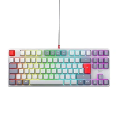 Image of CHERRY XTRFY K4V2 TKL, Wired Gaming Keyboard Without Numpad, UK Layout (QWERTY), Customizable RGB Illumination, Mechanical MX2A RED Switches, Retro