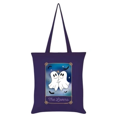 Image of Grindstore The Lovers Ghost Tarot Purple Tote Bag