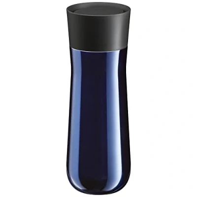 Image of WMF Impulse Insulated Mug 350 ml, Thermal with Automatic Lock, 360 Drinking Opening, Keeps Drinks Hot for 8 Hours / 12 Cold, Blue