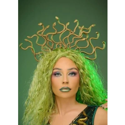 Image of Delights Womens Medusa Gold Snake Headpiece