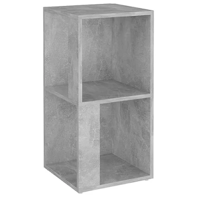 Image of vidaXL Corner Cabinet Modern Concrete Grey Engineered Wood, Decorative Unit/Side Table, Ideal for Living Room, Bedroom, Office