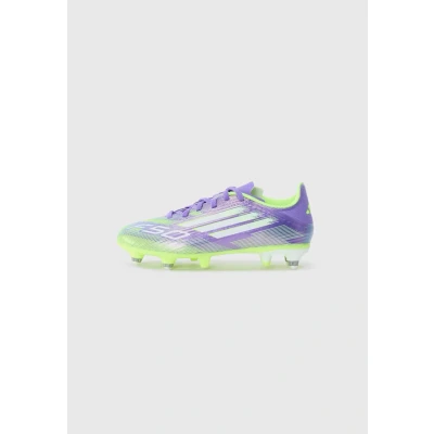 Image of adidas Performance F50 League Unisex Football boots firm ground, Size: 12.5K, Purple rush/white/lucid lemon shoes