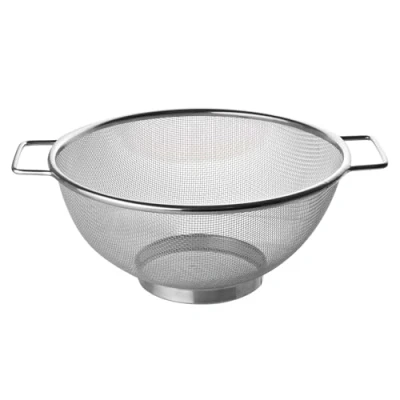 Image of Fackelmann Wire Colander, Stainless Steel, Fine Mesh Sieve, 20x25x10cm, Silver