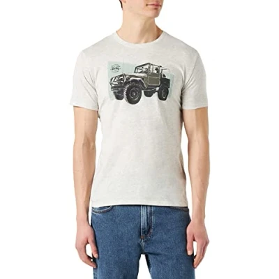 Image of Teddy Smith Men&#039;s Mc T Cars Shirt, White Ivory China, XS