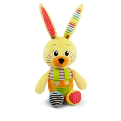 Image of Clementoni Baby Infant Toys Plush Benny the Bunny New Born Gift, Animal Soft Toy, Early Development &amp; Activity, Sensory Learning Toys, Cuddly Rabbit, Toddler 0 Months, Machine Washable, 17907