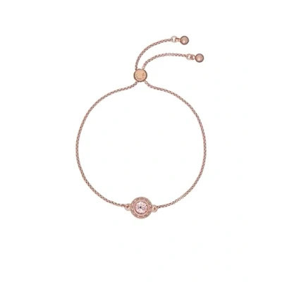 Image of Ted Baker Soleta Solitaire Sparkle Crystal Adjustable Bracelet For Women (Rose Gold Tone/Crystal)