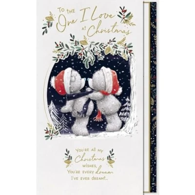 Image of Me To You Bear One I Love Handmade Christmas Card
