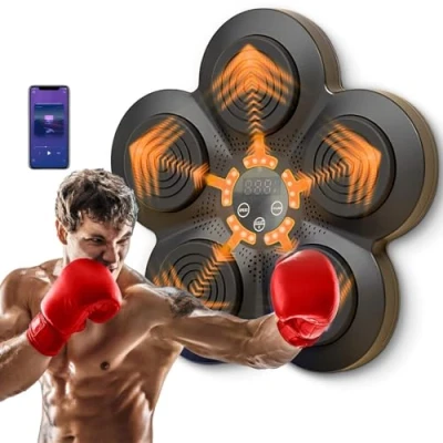 Image of Boxing Machine Wall Mounted, Smart Music Equipment Punching Pads With LED Light, Electronic Target Bluetooth (Boxing Machine/C)