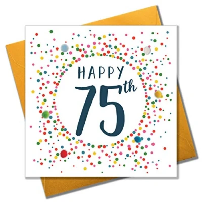 Image of &quot;Pom Pom&quot;&quot;75th&quot;&quot; Greeting Card&quot; POM049
