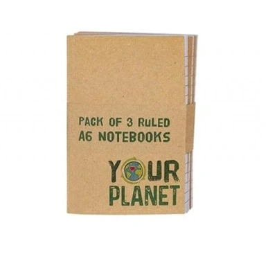 Image of MantraRaj Kraft Rules A6 Notebook Set Of 3 Planet Eco Friendly Quality Ruled Paper Journal Notebooks for Students Travelers Making Plans, Writing Memos Office School Supplies