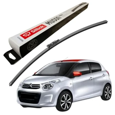 Image of Silbak Windscreen Wipers, fits for CITROEN C1 2 (02/2014 ONWARDS) Front Wiper Blades, 650mm
