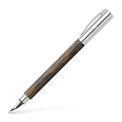 Image of Faber Castell AMBITION Cocos 148171 Fountain Pen Nib Width F Includes Gift Packaging and Converter