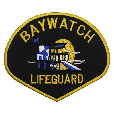 Image of Baywatch Movie Patch Iron On Sew Embroidery Badge Cartoon