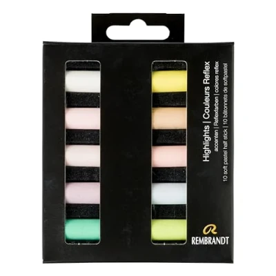 Image of Rembrandt Professional Soft Pastel Set Highlights 10 Half Pastels