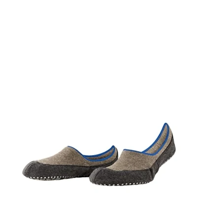 Image of FALKE Men&#039;s Cosyshoe Invisible M HP Wool Grips On Sole 1 Pair Grip socks, Brown (Oak Melange 5075), 7 8