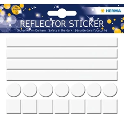 Image of Herma Reflective Stickers, Permanent Hold, 5 Fluorescent Stickers per Pack Motif Neutral