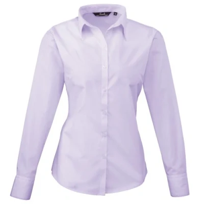 Image of Premier Fitness Women&#039;s Poplin Long Sleeve Blouse, Pink (Lilac), 6(Size:6)