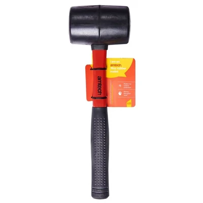 Image of Amtech 16oz (450g) Black Rubber Mallet with Fibreglass Shaft