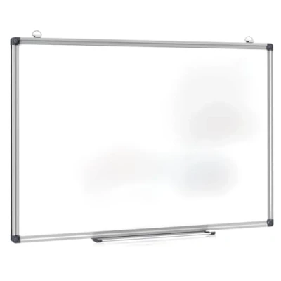 Image of NTEK Magnetic Whiteboard School Home Office Dry Wipe Large Meeting Pen Tray Aluminium Trim Whiteboard, Duster Markers &amp; Magnets (700 X 500 MM)