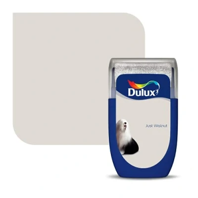 Image of Dulux Walls &amp; Ceilings Tester Paint, Just Walnut, 30 ml