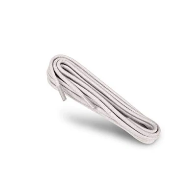 Image of Kaps Waxed Round Shoelaces 100% Natural Cotton Stylish For Dress and Casual Shoes Made in Europe (75 cm 29 inch 4 to 5 eyelet pairs / 83 Light Gray)