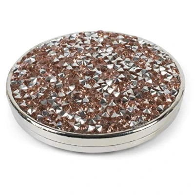 Image of styleBREAKER Women Round Magnetic Jewellery Pendant with Rhinestones for Scarves, Shawls or Ponchos, Brooch 05050074, Colour:Rose Gold
