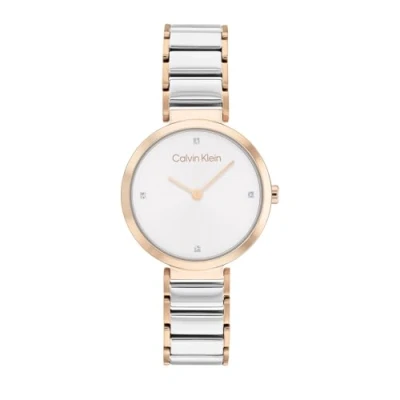 Image of Calvin Klein Analogue Quartz Watch for women with Two Tone Stainless Steel bracelet 25200139