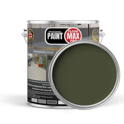Image of PaintMax Industrial PU150 Polyurethane Concrete Floor Paint Coating (Olive Green, 20 Litre)
