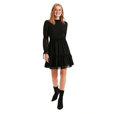 Image of Trendyol Black Shirred Dress