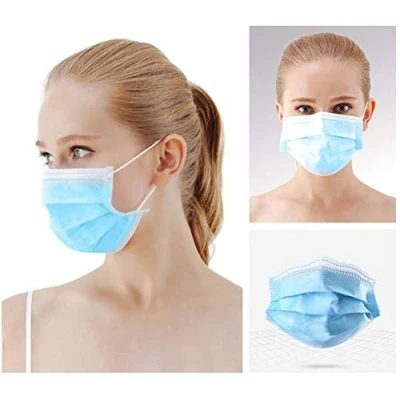 Image of KAV 3 Ply face Mask For adults, Basic Mask, Disposable General Use masks Dust Breathable, Motorbike, Anti Haze Commuting, Shopping and Outdoors UK SELLER (20)
