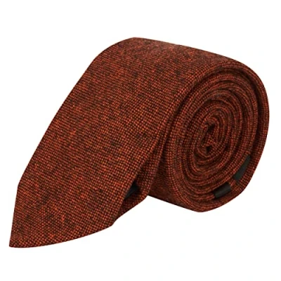 Image of King &amp; Priory Highland Weave Copper Brown Tie, Necktie